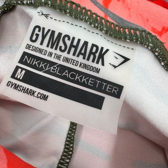 Nikki Blackletter Gymshark Leggings Womens Medium Collab Activewear 29" Inseam - Picture 5 of 11